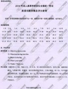 <b>深圳成人高考2014年统一考试英语真题A卷参考答</b>